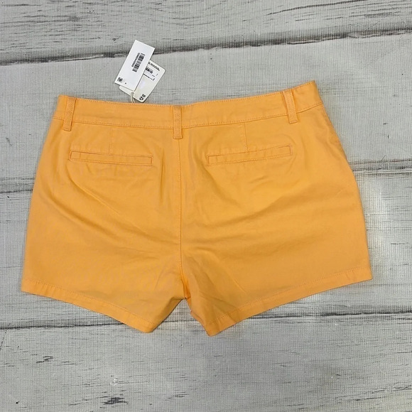 a.n.a Jean Shorts NWT Mid Rise Shortie Denim Florida Mango Yellow Size 12 - Picture 6 of 11